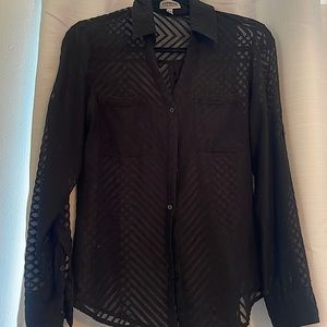 Women’s Black Sheer Blouse